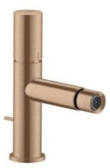 hansgrohe AXOR Uno Einhebel-Bidetmischer, Zerogriff, Zugstangen-Ablaufgarnitur, Farbe: Brushed Red Gold