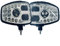 Matel Service LED Hauptscheinwerfer 12/24V Set für Traktoren, Baumaschinen und Bagger mit Fahrrichtungsanzeiger rechts und links, IP65, für R148 R149 R10, Straßenbeleuchtung und Baustellenbeleuchtung