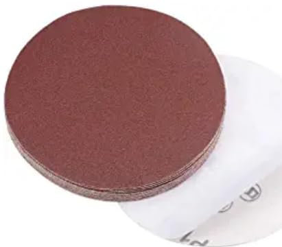 MACHSWON 6-inch PSA Adhesive-Backed Sanding Sheets Aluminum Oxide Sandpaper for polishing furniture, wood, metal Sanding Disc 60-Grits 10pcs