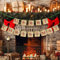 Vintage Weihnachtsdekoration – Vintage Merry Christmas Banner Schild – nostalgisch traditionell altmodisch viktorianische Weihnachtsdekoration für drinnen Zuhause Büro Kaminsims Bauernhaus Kamin