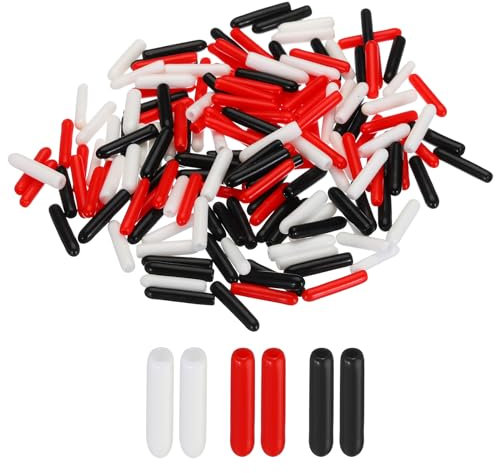 QUARKZMAN 300 Stück Gummi Endkappen 1,5 mm PVC Kunststoffkappe Set 3 Farben Schutzkappen Abdeckung Fußkappen für Stuhlbeine Tischbeine Möbel Schrauben Bolzen Metallstäbe Rohr Zaunpfosten