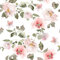 VEELIKE Carta Adesiva Fiori Rosa Acquerello Carta da Parati Floreale Bianco e Rosa Carta da Parati Foglie Verdi Pellicola Adesiva per Mobili Fantasia Camera da Letto Bagno Soggiorno 44,5 cm x 300 cm