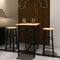 Gecheer Buche BARSET 2X Barhocker Stühle Stehtisch Bartisch Bar-Set Bartisch Tresentisch Mit 1 Hochtisch + 2 Barhocker, 97% Polyurethan; 3% PVC