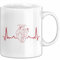 Kardiologe Geschenk Tasse Herzschlag Ekg Herz Kardiologie Kaffee-Becher (Weiß)
