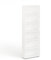 KOMTO Regal 60 cm breit Weiß - Bücherregal mit 6 Ebenen und Höhenverstellbare Regale, Standregal, Aufbewahrungsregal | Bookshelf Lumo 60 x 180 x 24 cm (BxHxT)