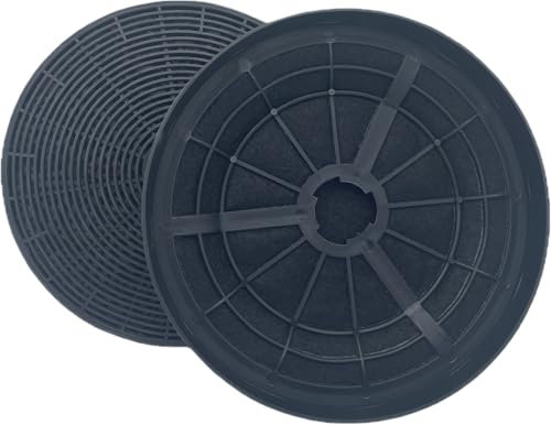 Berfico für PKM, Hanseatic, Exquisit, Candy, Bomann, Respekta (CF110, 49037930, KF561, MIZ0023, AS0015184)/1 Set bestehend aus 2 Ersatzfiltern Aktivkohle-Ersatzfilter