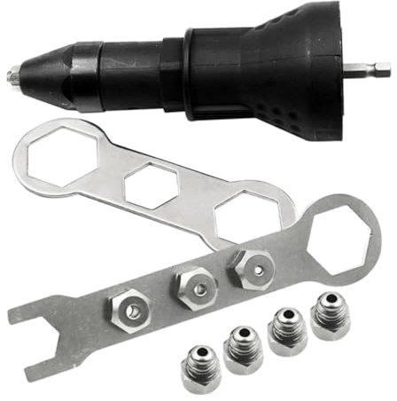 OSALADI Rivet Pour Perceuse Riveteuse Électrique Adaptateur De Rivet De Forage Rivet Électrique Black
