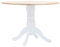 Tidyard Esstisch Esszimmertisch Küchentisch Weiß und Braun 106 cm Gummiholz Massiv