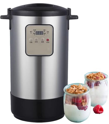 LYFDPN Yogurtera, fermentador eléctrico de Acero Inoxidable para Vino Dulce con Temperatura de Tiempo Ajustable para Yogur (12L)