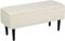 HOMCOM 47L Storage Ottoman, End of Bed Bench with Wooden Legs, Fabric Footstool for Living Room, Bedroom, 95 x 38 x 45cm, Cream White
