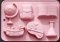 UR URLIFEHALL 2 Stück Silikonformen Schulranzen Buch Globus Form Fondant Formen für Schokolade Süßigkeiten Backen Lebensmittel Party Keks Kuchen Dekorationen