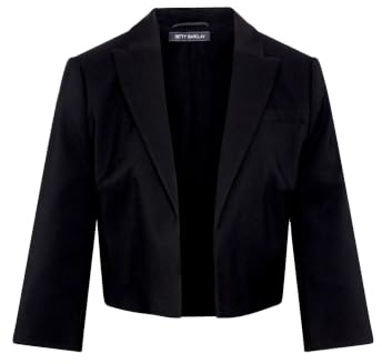 Betty Barclay Damen Kurzblazer mit 3/4 Arm 46, Schwarz