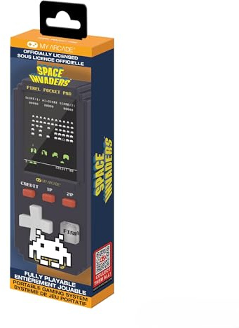 Space Invaders Pixel Player: Offiziell Lizenziertes Space Invaders Videospiel, tragbare Schlüsselanhänger-Arcade, Spiele für Kinder und Erwachsene