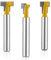 3pcs Keyhole Router Bits Set, 1/4 Shank T Slot Cutter Router Bits with Blade Diameter 5/16 & 3/8 & 1/2, T Track Slot Cutter Hex Bolt Milling Cutters Set Key Hole Bit Accessories for Woodworking