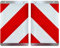 MelTruck 1x Set Ladebordwand Warnflaggen mit Alu-Halter Warnmarkierung Ladebühne Hebebühne LKW