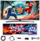 10000 3D WIFI Games In 1 Retro Gaming Console, 1280*720 HD Display, Video Emulator Gaming Console Support 4-Player, 3D Dual Joystick, Plug and Play for TV Games (Red & Blue Flames)