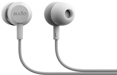 sudio V3 Auriculares con cable Essential con cable | Auriculares in-ear con conector USB-C | Diseño trenzado a prueba de roturas de cable | Micrófono integrado | IPX4 resistente al agua | Blanco