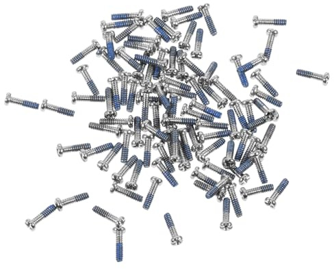 Cabilock 100pcs Eyeglasses Repair Screws Metal Sunglasses Screws for Nose Pads and Hinges Portable Glasses Accessories Kit with Anti-loose Design Suitable for Spectacles Maintenance and