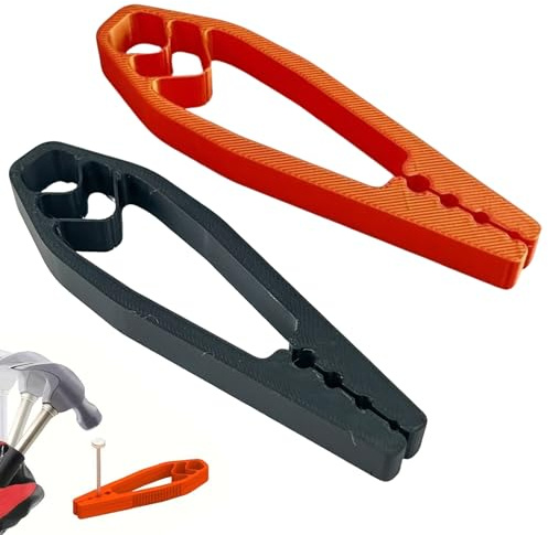 ZenithQuest 2 Pcs Nail Holder for Hammering, Plastic Pliers Nail Fixing Tool with Finger Protection, Portable Holding Clamp for Woodworking DIY Home Repair Carpentry