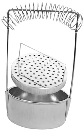 Healvian Nettoyeur de Pinceaux pour Peinture à l'huile en Métal Robuste Seau de Nettoyage Pratique pour Pinceaux Portable pour Artistes et Étudiants Accessoire de Nettoyage Extérieur