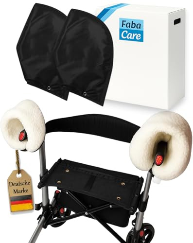 Handschuh für Rollator von FabaCare, Handwärmer für Rollstuhl | flauschig weich - wasserdicht und winddicht | schützt vor Kälte, Wind, Regen und Schnee