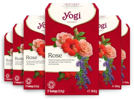 Yogi® Rose Organic Herbal Tea 6 Boxes 102 Tea Bags
