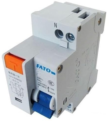 Interruttore Magnetotermico Differenziale 2P 10A 30mA Modulo Doppio per Installazione su Guida DIN