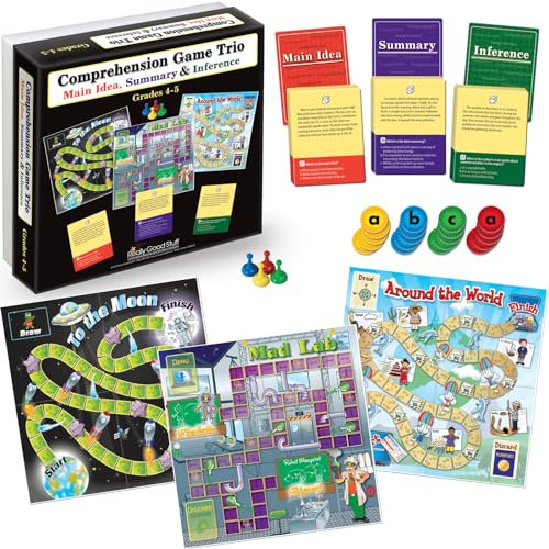 Really Good Stuff Comprehension Game Trio Main Idea, Summary-Level, Klasse 4 bis 5 Set of 1