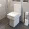 Affine® Royan Modern Bathroom Cloakroom Close Coupled Toilet Short Projection WC Toilets Soft Close Seat Square Pan Dual Flush Cistern, White Gloss