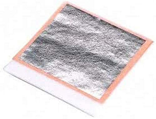 sim gold leaf lot 20 Feuilles d'argent Pur 100%, 60 X 60 mm Feuille Libre Alimentaire Comestible (20)