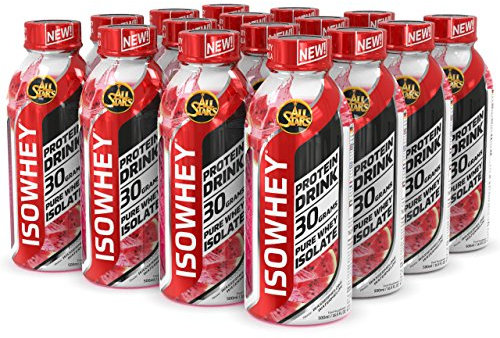 All Stars Isowhey Pure Protein Drink Wassermelone I 16 x 500ml Protein Shake verzehrfertig I 30g Whey-Protein mit 7,5g BCAAs I Eiweiß-Getränk laktosefrei mit wenig Zucker I Eiweißshake flüssig