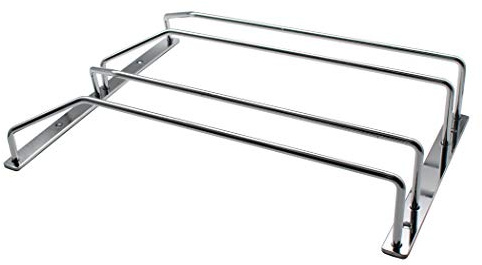 Abcsea 30 cm Eisen Chrom Weinglashalter, weinglashalter regal hängend, weinglashalter umhängen 1 Stück (2 Reihen)