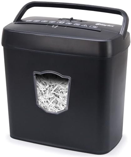 Waytex 77316 Destructeur de Documents Coupe Croisée 6 Feuilles bac 12,5 litres