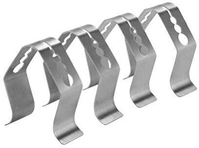 Excras Calayu Grill Thermometer Halter, Clip Edelstahl Clip Halter Fleisch Thermometer Probe mit 3 Löcher BBQ, Backofen, Grill