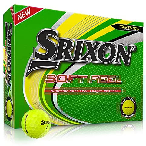 Srixon Soft Feel – 12 Golfbälle – Distanz und Geringe Kompression Golfbälle für Männer - Golf Geschenke und Golf Equipment