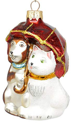 condecoro Katze und Hund Christbaumschmuck Christbaumkugel