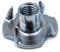 Dadi con 4 punte in acciaio zincato a scelta in M4 M5 M6 M8 M10 (100 pezzi, M4 x 8 mm)
