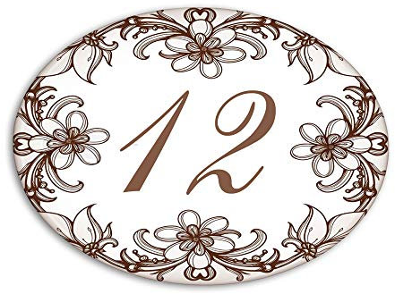 Numero civico in Ceramica - Vintage - Personalizzato, Made in Italy (13 x 18 cm)