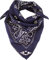 fashionchimp XXL Nicki-Halstuch aus 100% Baumwolle, 70x70 cm, Unisex Bandana, Halstuch, extra groß (Paisley-Dunkelblau)