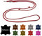 Hundeleine Fettleder kleine Hunde/große Hunde 2m / 2,40m / 2,80m / 3,50m / 5m Doppelleine verstellbar (2m X 8mm, Rot)