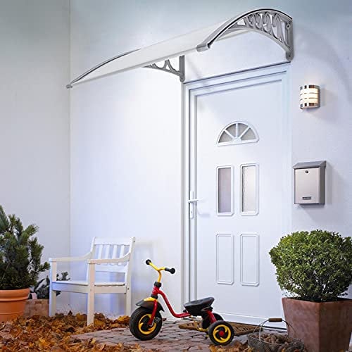 Toldo Cubierta de Policarbonato en Jardín,Marquesinas Exterior para Puertas y Ventanas,Marquesina para Puertas60*100cm