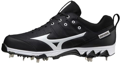 Mizuno Herren Ambition 2 9-Spike Metall Baseball Cleat 11, Schwarz/Weiß