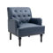 Sepnine Kunstleder Lounge Sessel,Bequemer Eleganter Couchsessel,Klassischer Einzelsessel mit Nieten und Holzbeinen für Wohnzimmer Schlafzimmer,150 kg belastbar