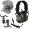 WLXW Casque Tactique pour Airsoft (Monté sur La Tête Et Monté sur Casque), Casque Antibruit De Chasse Militaire avec Adaptateur De Rail De Casque Tactique À Rotation Multi-Angle,Headset od