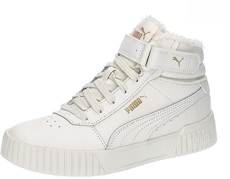 PUMA Damen Carina 2.0 Mid WTR Sneaker, Weiß (Vapor Gray Vapor Gray Puma Gold), 40.5 EU