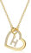 LIHELEI Damen Halskette Herz Buchstabe 925 Silber Kette Damen Personalisiere Kette, Geburtstags und Weihnachten Geschenk Für Frauen Mädchen Mama Freundin - H(Gold)