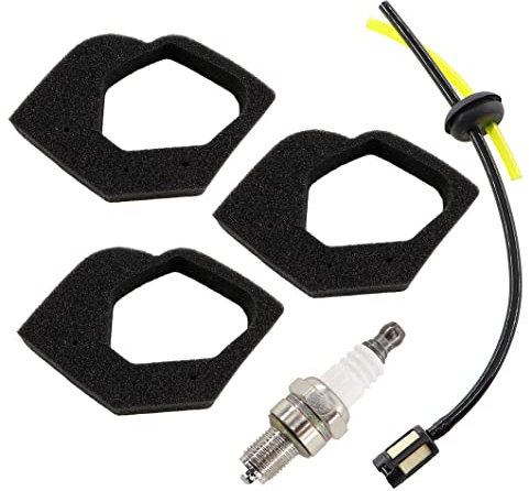 MCHNIC 3x Luftfilter mit Zündkerze für Honda GX25 GX25N GX25NT GX25T UMK425 ULT425 UMS425 HHT25S Rasentrimmer Freischneider Ersetzt 17211-Z0H-000
