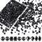 Perlen Zum Auffädeln, 600 Stück Facettierte Glasperlen Glitzerperlen, Perlen für Armbänder für Basteln Schmuckherstellung, DIY Halsketten, Armbänder, Ohrringe (4/6/8 mm, Schwarz)