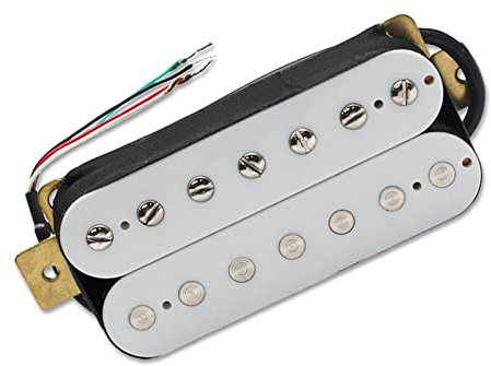 Micro Guitare 7 Cordes Blanc Guitare Électrique Humbucker Double Bobine Pick-up Bobine Fractionnement Pièces De Guitare (Color : 01_Bridge)