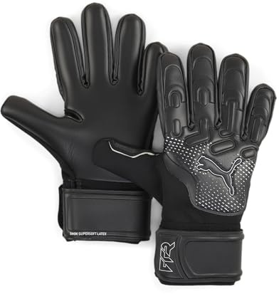PUMA Erwachsene FUTURE Match Torwarthandschuhe 7 Black Silver Metallic ┃Torwarthandschuhe Unisex Alle Altersgruppen